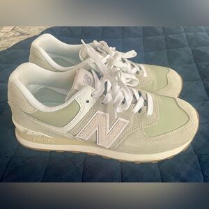 Sage green New Balance sneakers